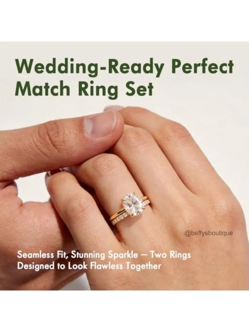 4CT Cushion Cut Moissanite 14K Gold Plated Wedding Ring Set GRA